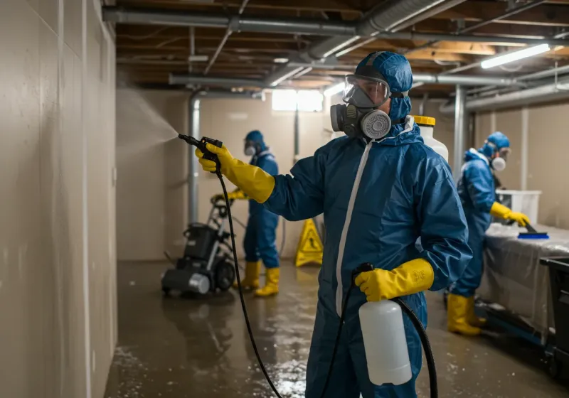 Basement Sanitization and Antimicrobial Treatment process in Cumberland County, NC