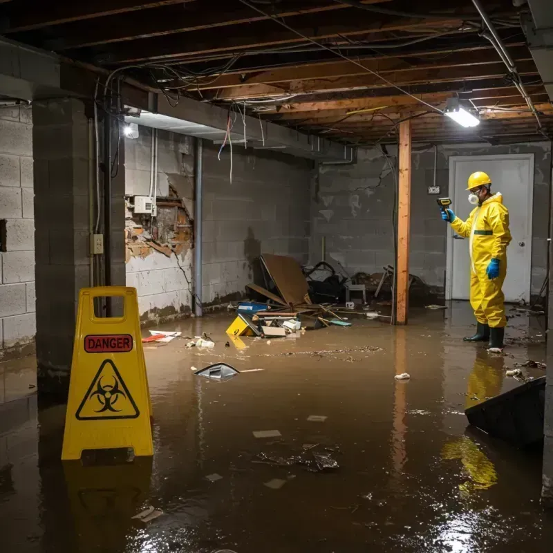 Flooded Basement Electrical Hazard in Cumberland County, NC Property